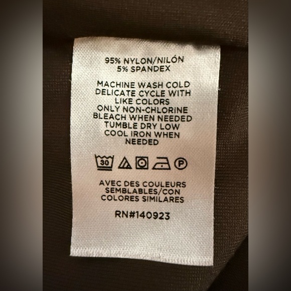 LOFT Versa 360 Knit Tank Bodysuit Brown Coconut Shell Sleeveless Size M - Picture 6 of 8